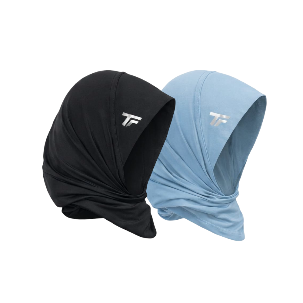 Sports Hijab Black & Blue ((Bundle))