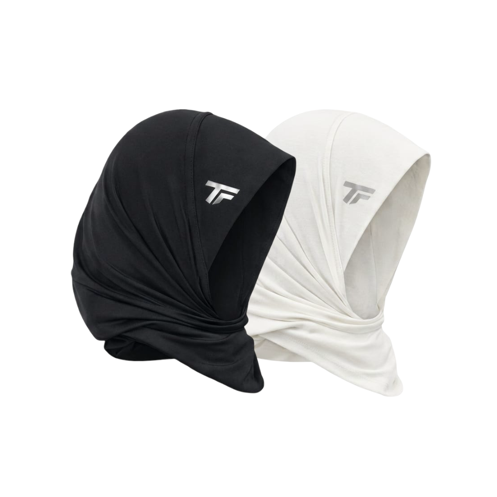 Sports Hijab ♤ ♤ Black & off White ♤ ♤  ((Bundle))