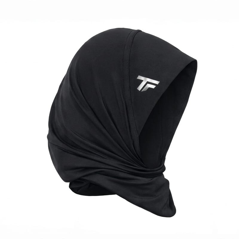 Sports Hijab ♤ ♤ Off White , Black , Dusty Blue ♤ ♤  ((Bundle))