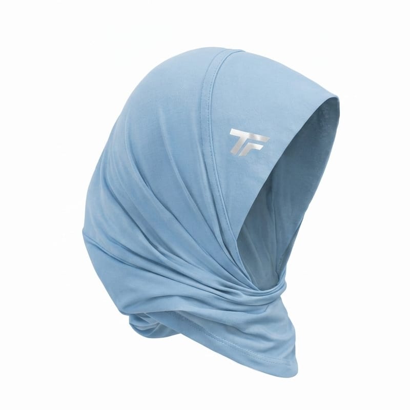 Sports Hijab ♤ ♤ Off White , Black , Dusty Blue ♤ ♤  ((Bundle))