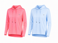 Lite hoodie – Baby blue, Neon Fuchsia