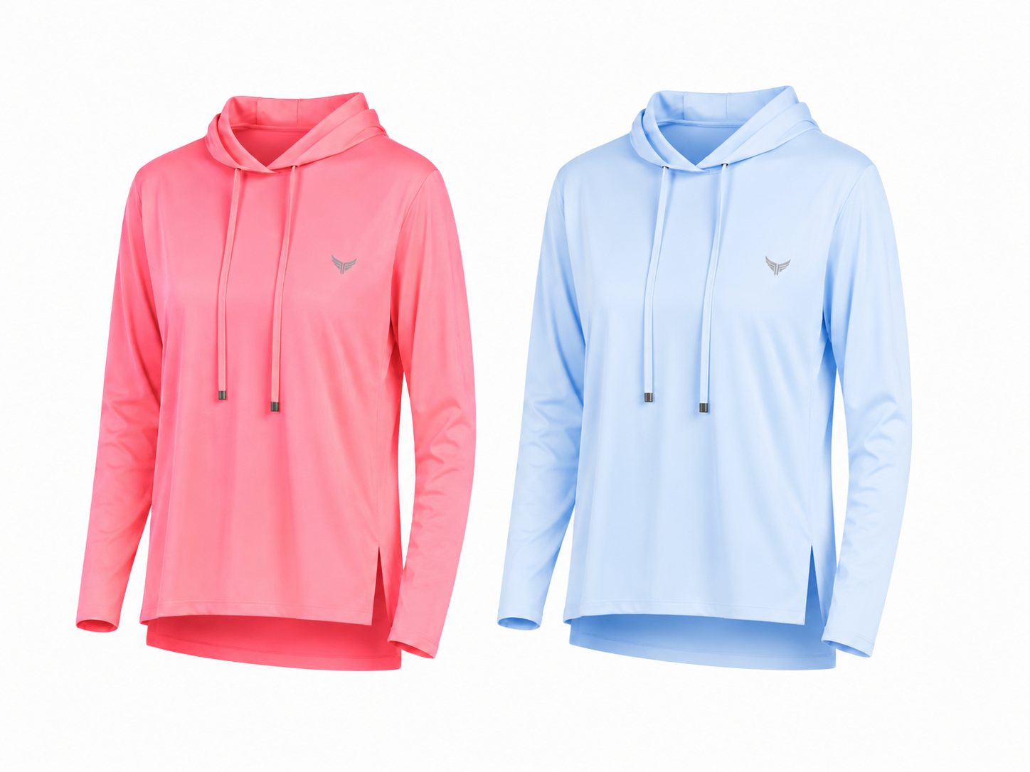 Lite hoodie – Baby blue, Neon Fuchsia