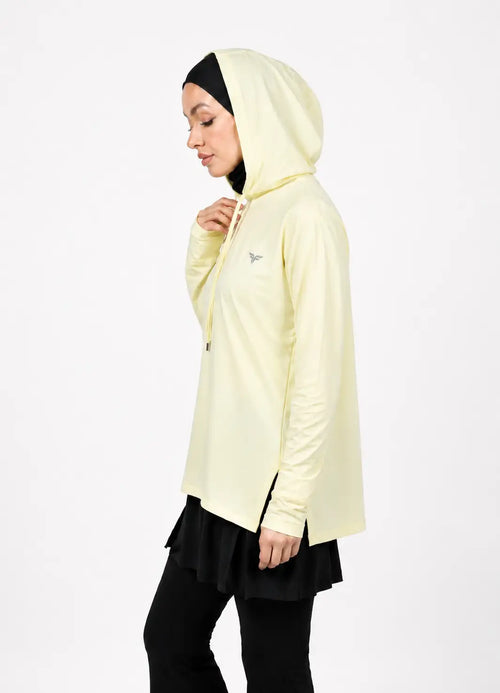 Lite Hoodie – (( Neon Fuchsia, Butter Yellow))
