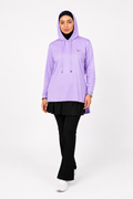 Lightweight Hooded Sports Top – Soft Lavender