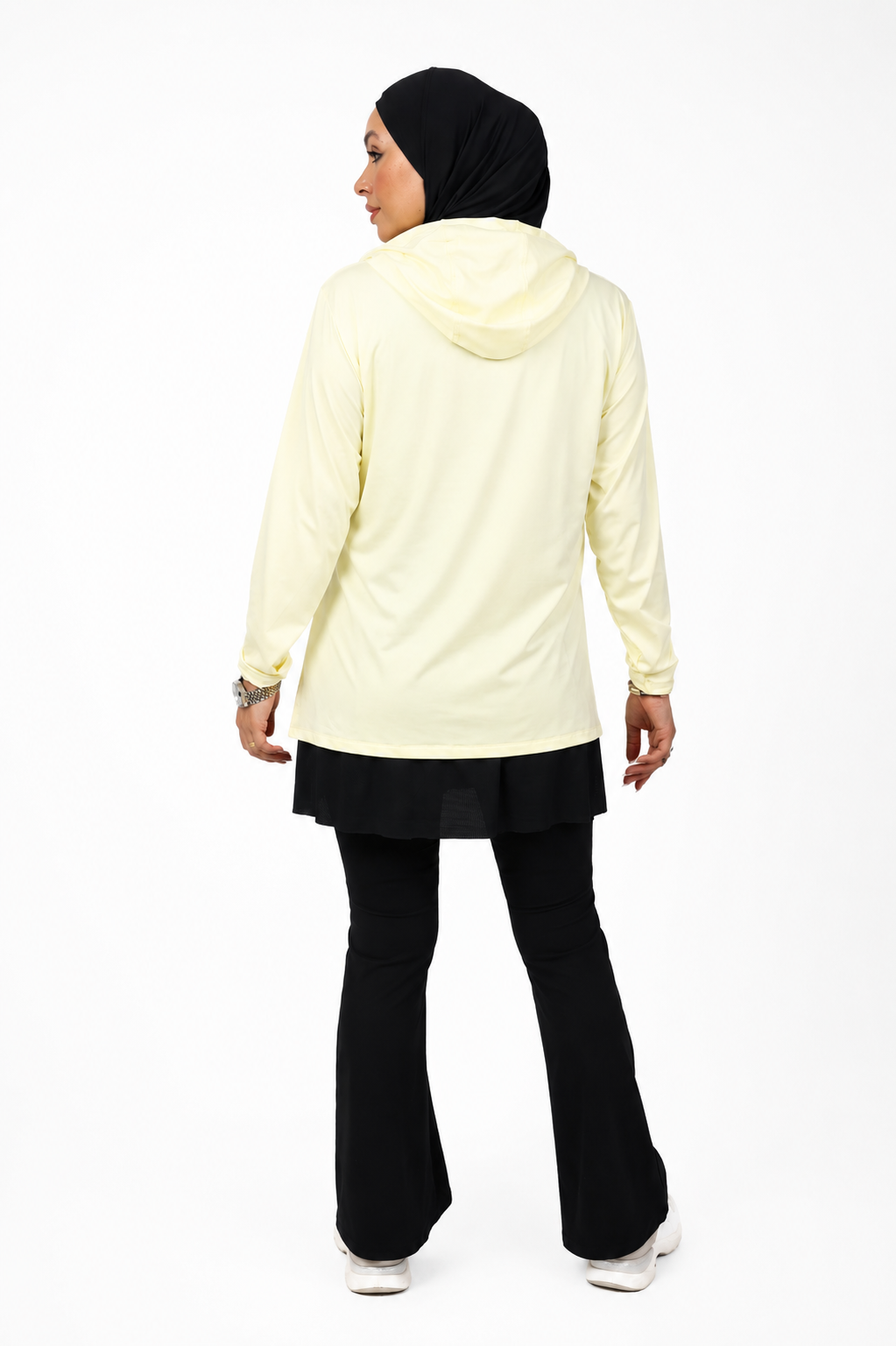 Lightweight Hooded Sports Top – Butter Yellow