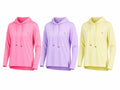 Lightweight Hooded Sports Top – ((Soft Lavender, Butter Yellow, Neon Fuchsia))