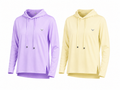 Lightweight Hooded Sports Top – ((Soft Lavender, Butter Yellow))