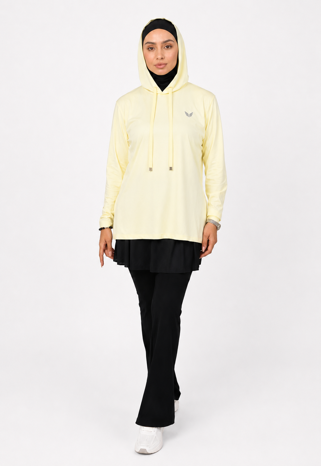 Lightweight Hooded Sports Top – (( Neon Fuchsia, Butter Yellow))