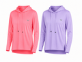 Lightweight Hooded Sports Top – ((Soft Lavender, Neon Fuchsia))