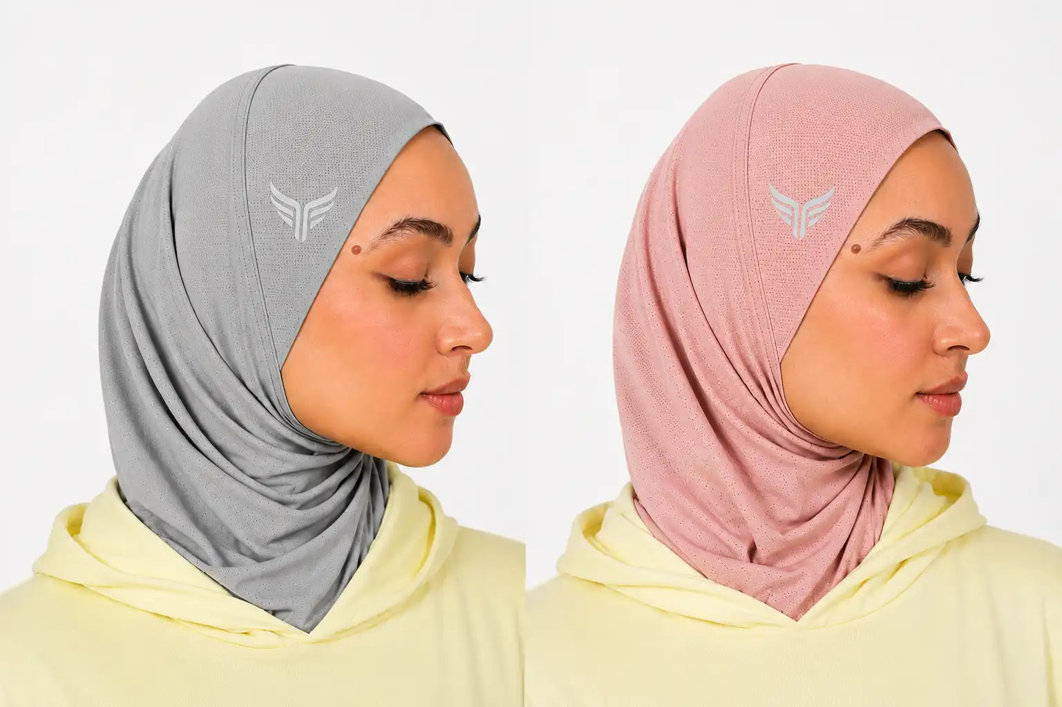 Sports Hijab  Grey , Dusty Pink((BUNDLE))