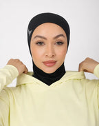 Sports Hijab - Off White , Black , Dusty Blue (Bundle)