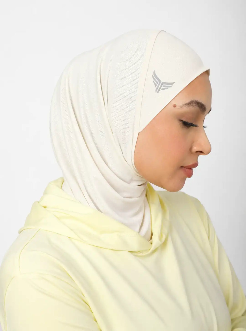 Sports Hijab - Off White , Black , Dusty Blue (Bundle)