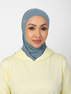 Sports Hijab - Off White , Black , Dusty Blue (Bundle)