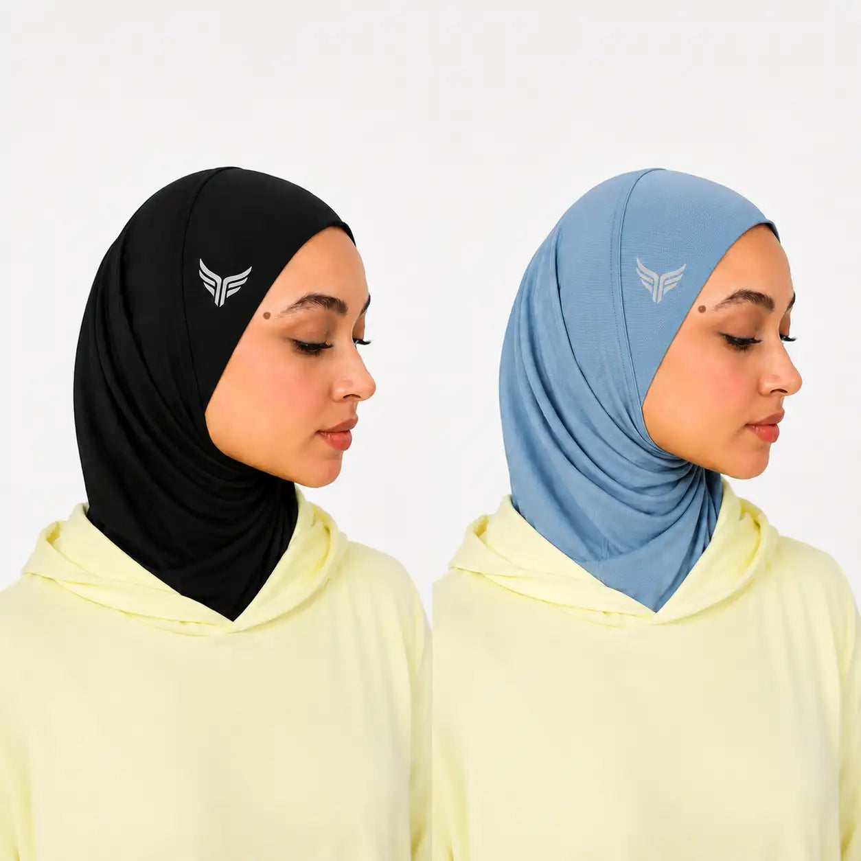 Sports Hijab Black & Blue ((Bundle))