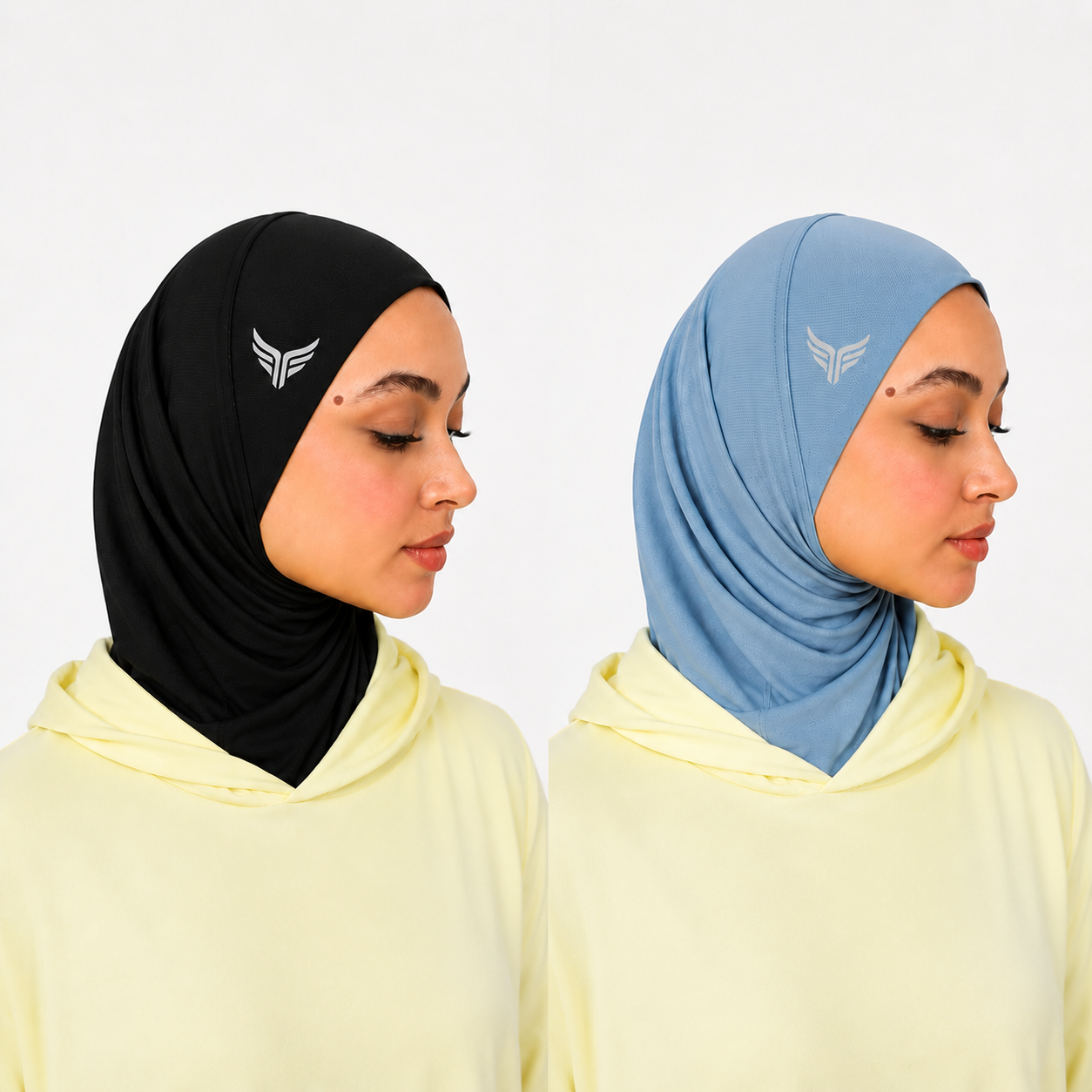Sports Hijab Black & Blue ((Bundle))