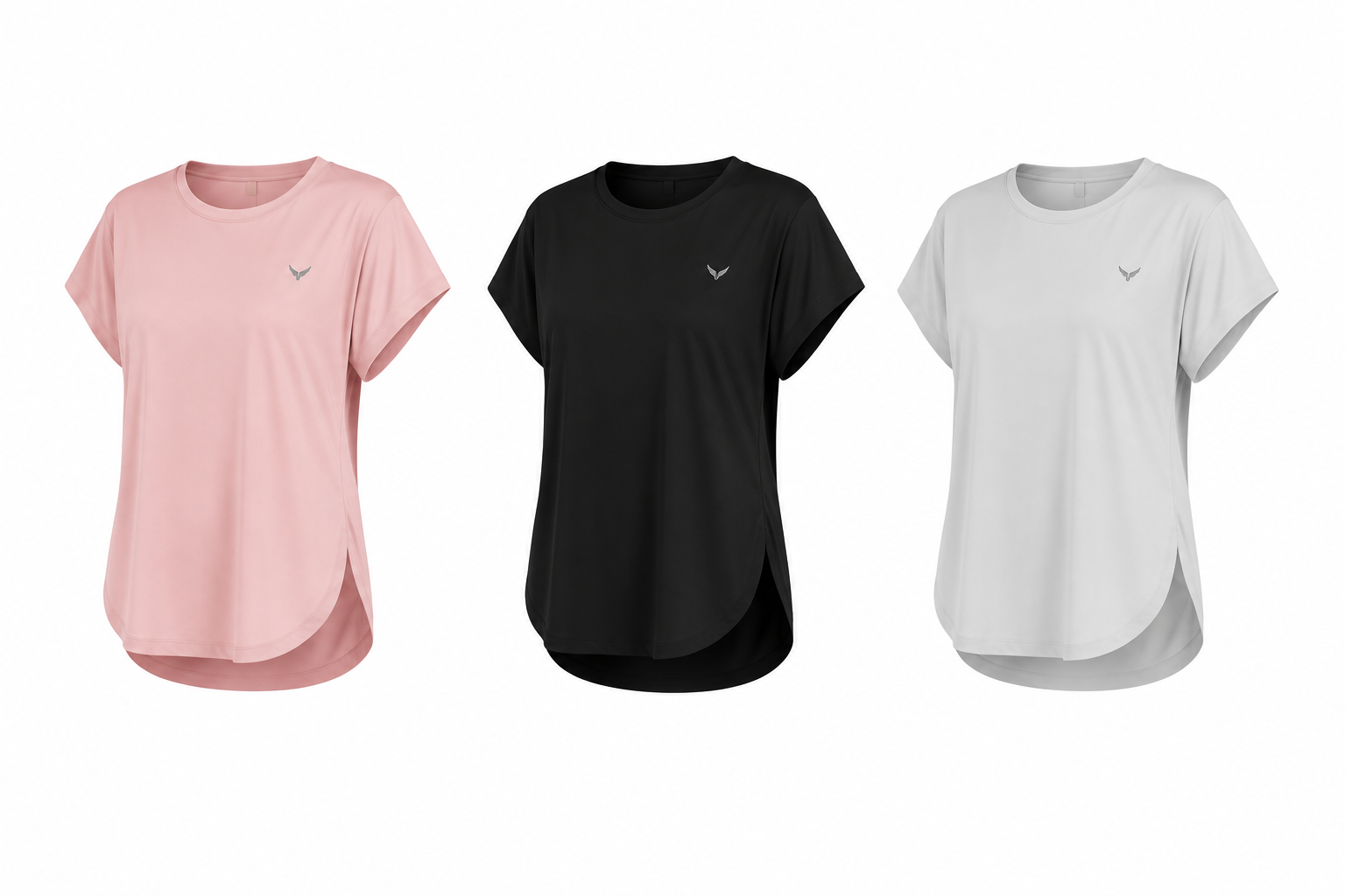 Active Sports Top Black, Dusty Pink, Grey ((Bundle))