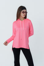 Lite hoodie – Soft Lavender, Baby Blue, Neon Fuchsia