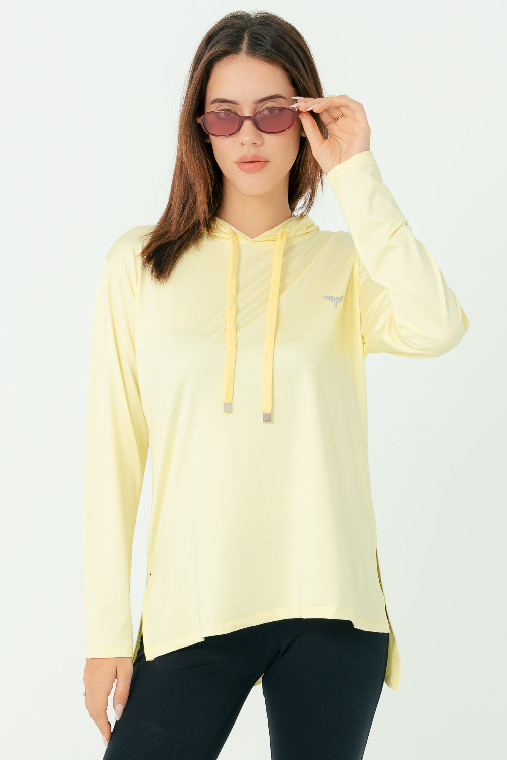 Lite hoodie – Baby blue, Butter Yellow