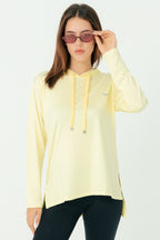 Lite hoodie – Baby blue, Butter Yellow