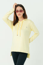 Lite hoodie – Soft Lavender, Butter Yellow, Baby blue