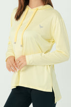 Lite hoodie – Baby blue, Butter Yellow
