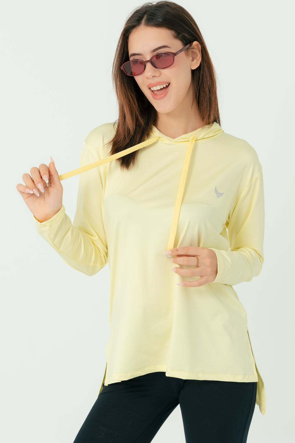 Lite hoodie – Baby blue, Butter Yellow
